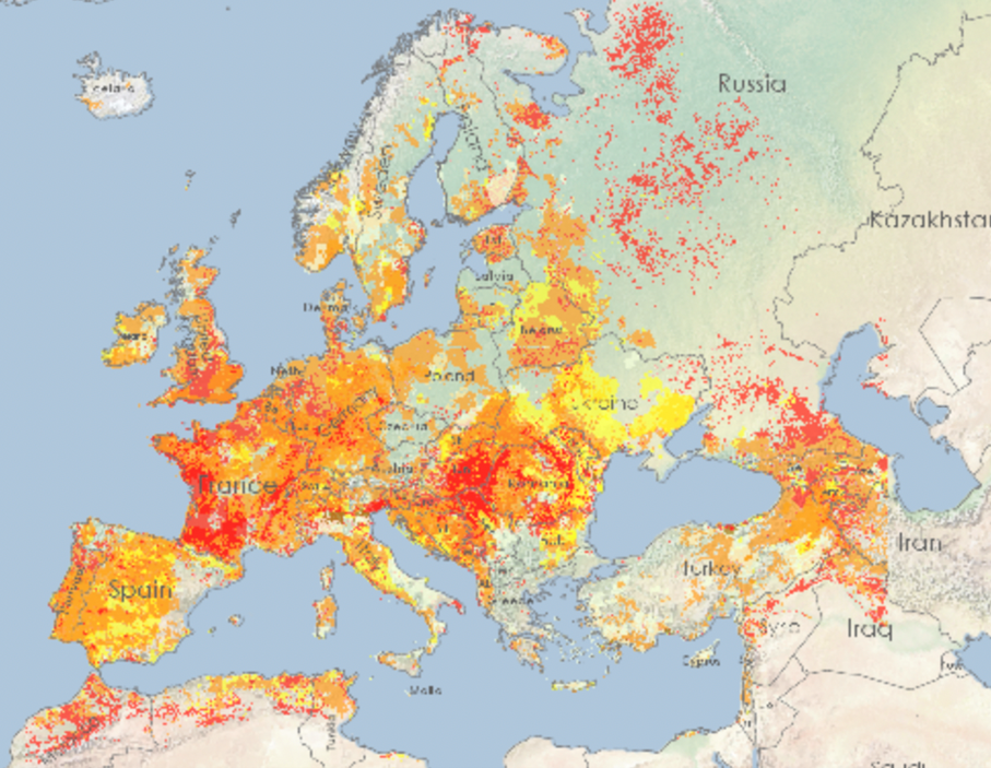 超過一半的歐洲地區面臨乾旱問題